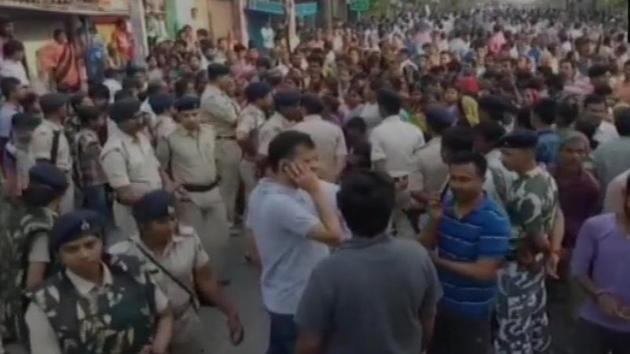 Five people were killed and 30 others injured in an explosion at an illegal firecracker unit in Bihar’s Nalanda district. (ANI Photo) Five people were killed and 30 others injured in an explosion at an illegal firecracker unit in Bihar’s Nalanda district. (ANI Photo)