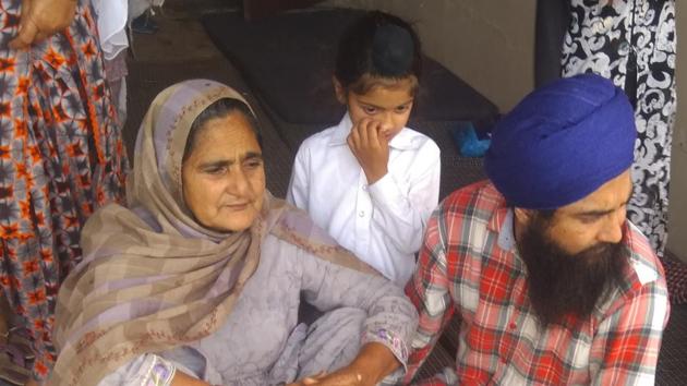 Family members of Sikh activist Gurbaksh Singh Khalsa. (HT Photo) Family members of Sikh activist Gurbaksh Singh Khalsa. (HT Photo)