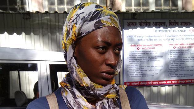 Esther Theophilus will take a flight to her country on Friday. (HT Photo) Esther Theophilus will take a flight to her country on Friday. (HT Photo)