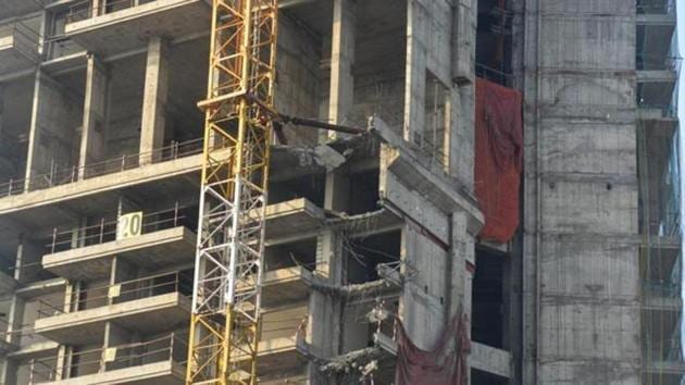 Civic officials said the incident took place around 10am on Saturday at a construction site. (HT File Photo/Used for representational purpose only) Civic officials said the incident took place around 10am on Saturday at a construction site. (HT File Photo/Used for representational purpose only)