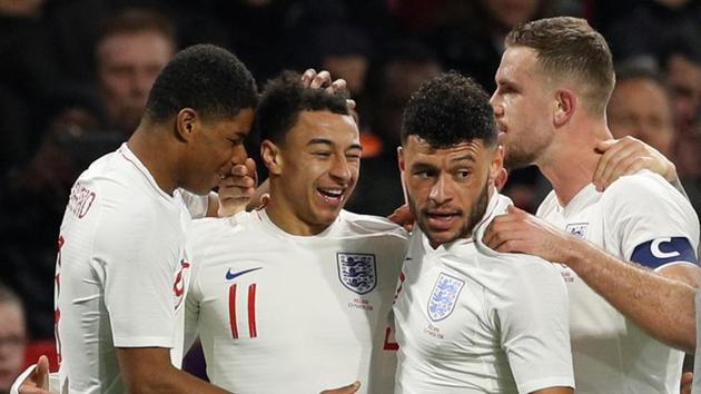 England’s Jesse Lingard celebrates scoring against their first goal against Netherlands in an international football friendly. (Action Images via Reuters) England’s Jesse Lingard celebrates scoring against their first goal against Netherlands in an international football friendly. (Action Images via Reuters)