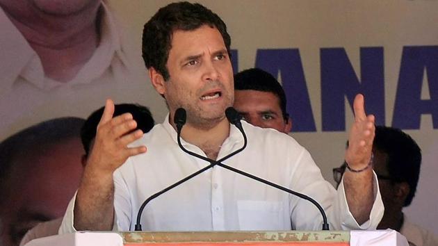 AICC president Rahul Gandhi speaks at a rally in Karnataka. (PTI File Photo) AICC president Rahul Gandhi speaks at a rally in Karnataka. (PTI File Photo)