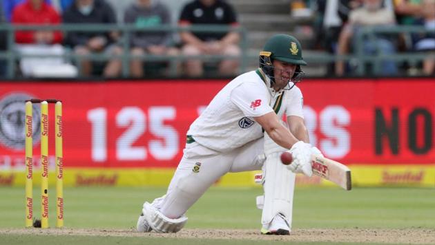 AB de Villiers in action during the third day of the third Test between South Africa and Australia in Cape Town. Get full cricket score of South Africa vs Australia, 3rd Test, Day 3, Cape Town, here.(REUTERS)