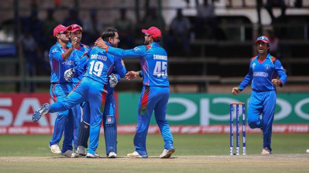 Rashid Khan created history as he became the fastest to 100 ODI wickets, beating Mitchell Starc’s record of 52 games and achieving the feat in just 44 matches. (ICC)
