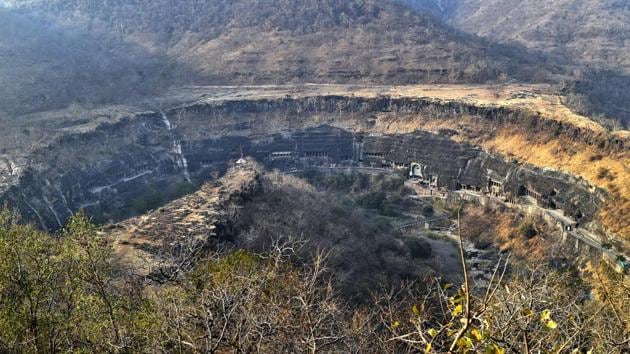 The site has 29 caves, with painting and sculptures along with exterior carvings, though some remain unfinished. Pawar has toured in India, China and Sri Lanka to study Buddhist paintings and narrative techniques. Even getting the correct colours digitally has been difficult because the originals used a mix of earth colours, vegetable colours, plant, animal and mineral derivatives. (Ajay Aggarwal / HT Photo) 