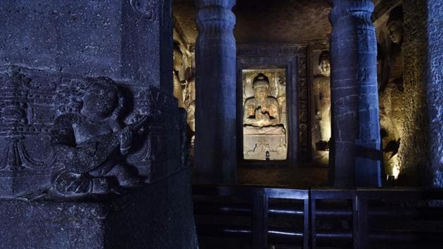 Centuries of environmental pressures and human activity raise fears that the Ajanta murals may not last long. But Pawar hopes to create a museum that shows this ancient Indian art to the world and has found interest with the Indira Gandhi National Centre for the Arts which is exploring his digital conservation techniques to document other ancient monuments in the country. (Ajay Aggarwal / HT Photo) 