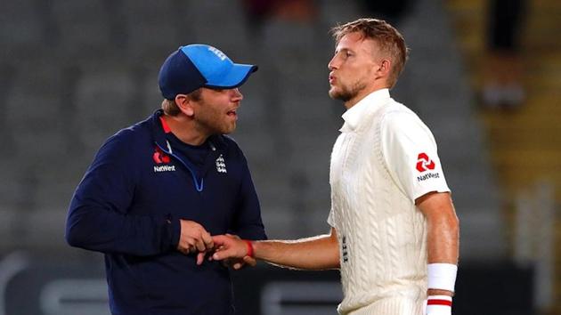 New Zealand snapped up three wickets Sunday, including that of Joe Root with the last ball of the day, to pin down an England side battling to salvage a draw from the first Test. (REUTERS) New Zealand snapped up three wickets Sunday, including that of Joe Root with the last ball of the day, to pin down an England side battling to salvage a draw from the first Test. (REUTERS)