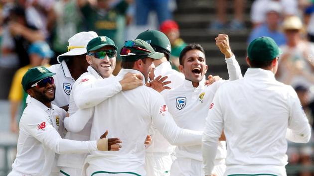 Keshav Maharaj also joined the party, removing Usman Khawaja and Shaun Marsh in successive balls. (AFP)