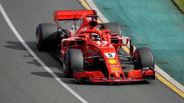Sebastian Vettel’s season-opening came thanks to a pit stop made during the safety car.    (REUTERS) 