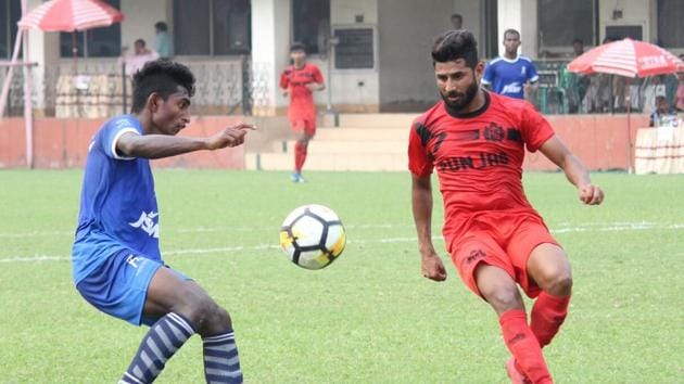 Punjab defeated Karnataka 2-1 in the Santosh Trophy football tournament on Monday. (HT Photo) Punjab defeated Karnataka 2-1 in the Santosh Trophy football tournament on Monday. (HT Photo)