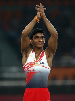 Gymnast Ashish Kumar would be one of the medal hopes for UP at Gold Cost CWG. (HT Photo) Gymnast Ashish Kumar would be one of the medal hopes for UP at Gold Cost CWG. (HT Photo)