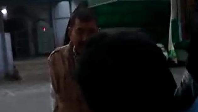 A video grab of the incident which allegedly took place on March 24. A video grab of the incident which allegedly took place on March 24.
