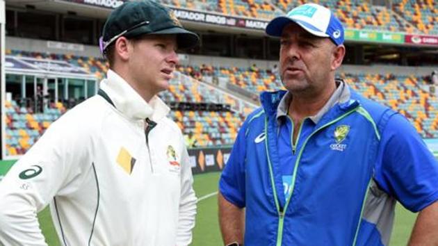 Darren Lehmann and skipper Steve Smith are under the scanner as Cricket Australia hold crisis talks in the aftermath of the ball-tampering scandal.(AFP)