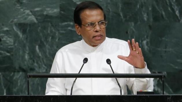 Sri Lankan President Maithripala Sirisena addresses the 72nd United Nations General Assembly at UN Headquarters in New York, on September 19, 2017. (Reuters File) Sri Lankan President Maithripala Sirisena addresses the 72nd United Nations General Assembly at UN Headquarters in New York, on September 19, 2017. (Reuters File)