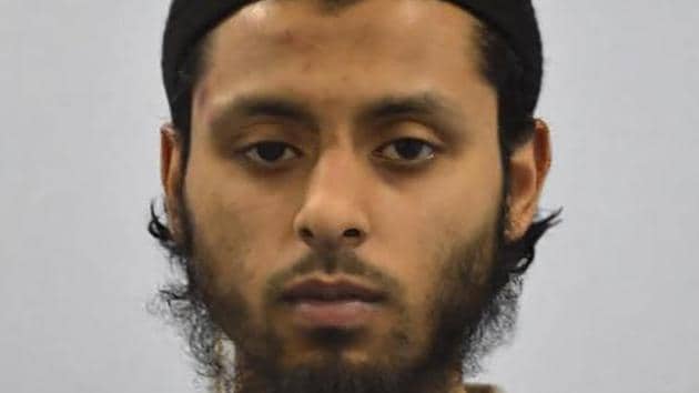 A handout picture released by the Metropolitan Police Service (MPS) on March 2, 2018 shows the custody photograph of school administrator Umar Haque who was found guilty of planning a terror attack in London at the Old Bailey court in London on March 2, 2018.(AFP)