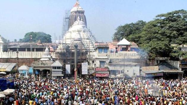 Devotees gather at Lord Jagannath temple in Puri. (PTI File Photo)