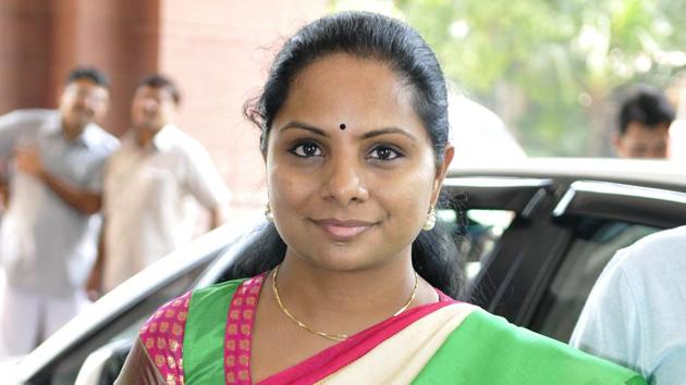 Telangana Rashtra Samithi (TRS) MP K Kavitha (HT File Photo) Telangana Rashtra Samithi (TRS) MP K Kavitha (HT File Photo)