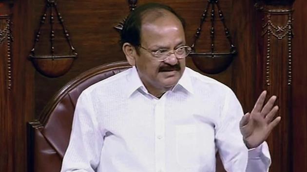 Rajya Sabha chairperson M Venkaiah Naidu speaks in the Rajya Sabha during the second phase of budget session, at the Parliament House in New Delhi on Wednesday. (PTI) Rajya Sabha chairperson M Venkaiah Naidu speaks in the Rajya Sabha during the second phase of budget session, at the Parliament House in New Delhi on Wednesday. (PTI)
