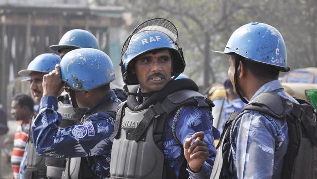 The Bihar government deployed paramilitary and Rapid Action Force personnel to tackle the unrest that broke out during this year’s Ram Navami celebrations.(PTI File Photo)