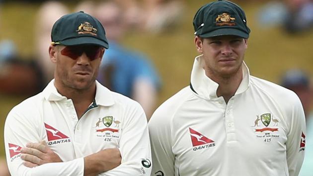 Steve Smith and David Warner have been banned from all international and Australian domestic cricket for 12 months by Cricket Australia (CA) following their roles in the ball-tampering scandal that has overshadowed their country’s Test series against South Africa, while Cameron Bancroft (not in pic) has received a nine-month suspension.(Twitter)