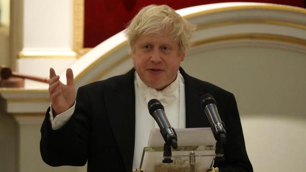 Britain's foreign secretary Boris Johnson speaks during a banquet with diplomats at Mansion House in London, Britain.(Reuters photo) Britain's foreign secretary Boris Johnson speaks during a banquet with diplomats at Mansion House in London, Britain.(Reuters photo)
