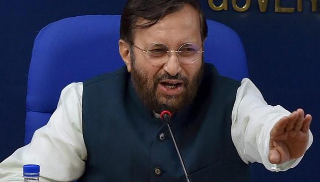 Union HRD Minister Prakash Javadekar speaks during a press briefing in New Delhi. (PTI Photo) Union HRD Minister Prakash Javadekar speaks during a press briefing in New Delhi. (PTI Photo)
