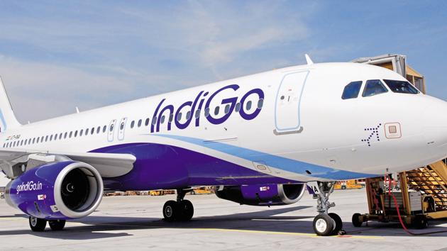 Seventy-two passengers on board an IndiGo aircraft had a close shave when one of its tyres burst and caught flames while landing at Hyderabad airport on Wednesday night(Representative image)