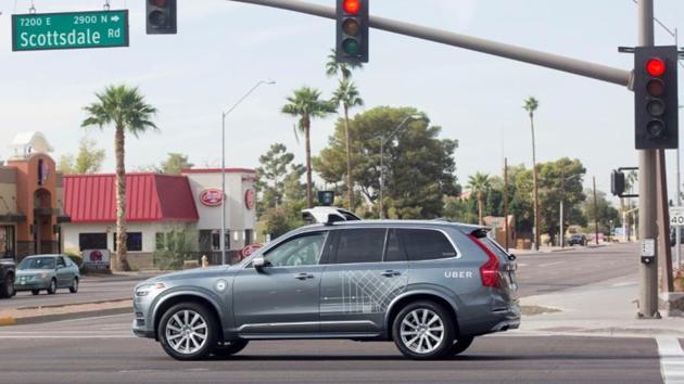 A self driving Volvo vehicle, purchased by Uber, moves through an intersection in Scottsdale, Arizona. (Reuters File Photo) A self driving Volvo vehicle, purchased by Uber, moves through an intersection in Scottsdale, Arizona. (Reuters File Photo)
