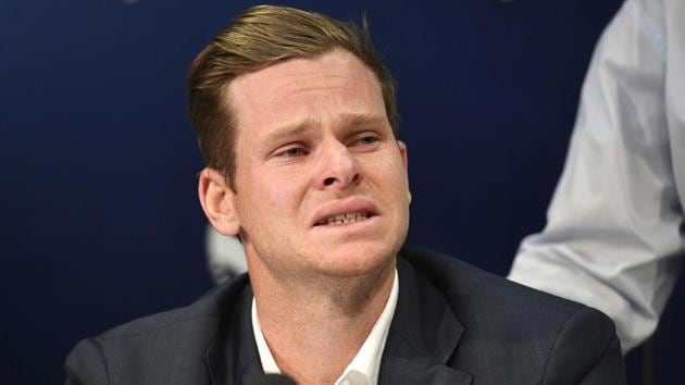 Steve Smith was in tears as he addressed the media after Cricket Australia handed him a one-year ban because of his involvement in the ball-tampering scandal. Get live updates of the former Australian cricket captain’s press conference here.(AP)