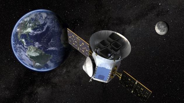 TESS, the Transiting Exoplanet Survey Satellite, is shown in this conceptual illustration obtained by Reuters on March 28, 2018. NASA plans to send TESS into orbit from the Kennedy Space Center in Florida aboard a SpaceX Falcon 9 rocket set for blastoff sometime between April 16 and June on a two-year mission.(Reuters)