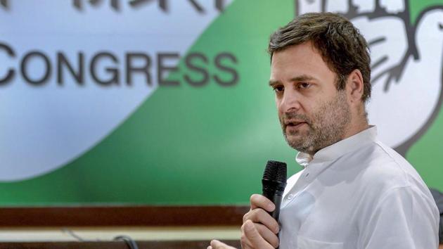 File photo of Congress president Rahul Gandhi.(PTI Photo) File photo of Congress president Rahul Gandhi.(PTI Photo)