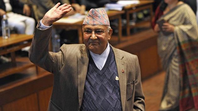 File photo of Nepal prime minister KP Sharma Oli.(AFP photo)