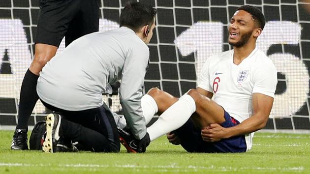 Liverpool’s Joe Gomez will also miss the Champions League quarter-final first leg against Manchester City at Anfield next week.(Action Images via Reuters)