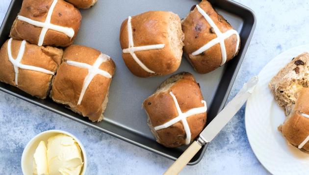 Hot cross buns. (Shutterstock) Hot cross buns. (Shutterstock)