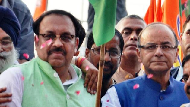 Shwait Malik with Union finance minister Arun Jaitley. (HT File Photo) Shwait Malik with Union finance minister Arun Jaitley. (HT File Photo)