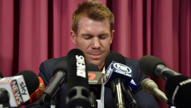 David Warner issued a tearful apology on Saturday for his role in the ball-tampering scandal. (AFP)
