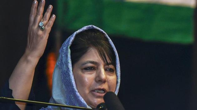 Jammu & Kashmir chief minister Mehbooba Mufti speaks during an interaction with Kashmiri Pandits in New Delhi on March 31. (PTI Photo) Jammu & Kashmir chief minister Mehbooba Mufti speaks during an interaction with Kashmiri Pandits in New Delhi on March 31. (PTI Photo)