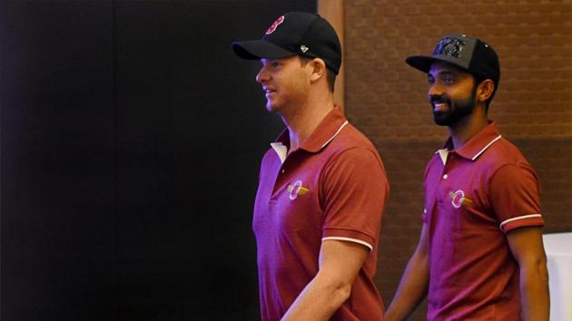 Ajinkya Rahane (R) said that he still respects Steve Smith as a world-class batsman despite his falling from public grace in the aftermath of the ball-tampering scandal.(PTI)