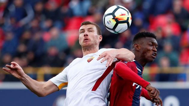 Edin Dzeko’s goal salvaged a point from their Serie A clash against Bologna on Saturday.(REUTERS)