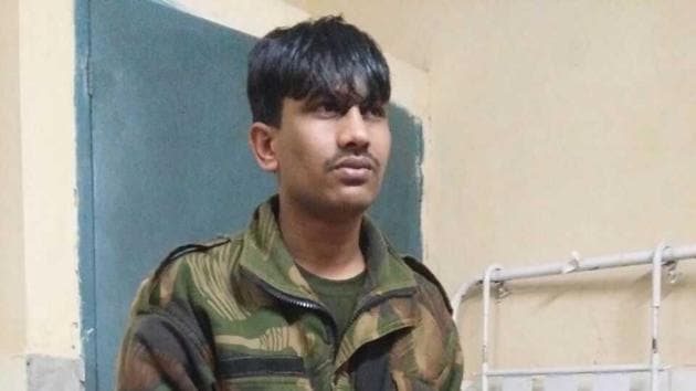 Chandu Chavan, who had inadvertently crossed into Pakistan during the surgical strikes.(HT Photo)