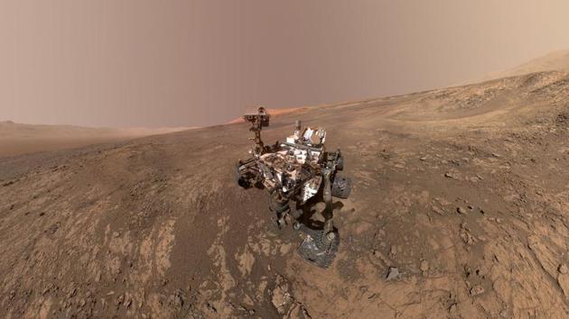 A ‘self-portrait’ of NASA's Curiosity Mars rover shows the vehicle on Vera Rubin Ridge on the planet Mars, which the rover has been investigating for the past several months.(REUTERS)