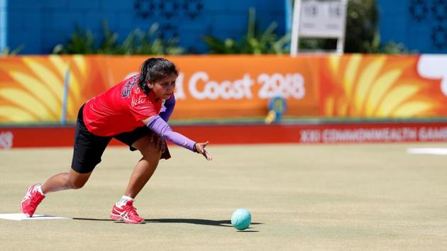 India's Farzana Khan seen practicing on Sunday. (AFP)