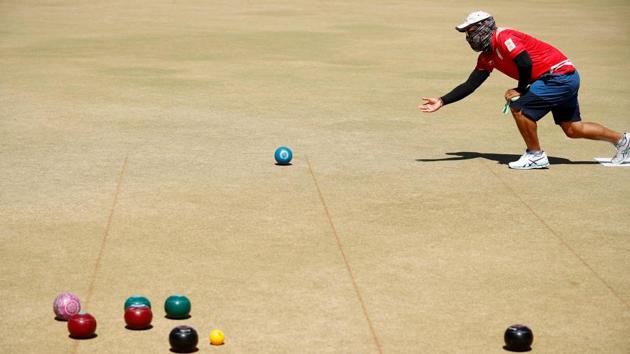 India's Sunil Bahadur too toils it out ahead of the start of the Commonwealth Games. (AFP)