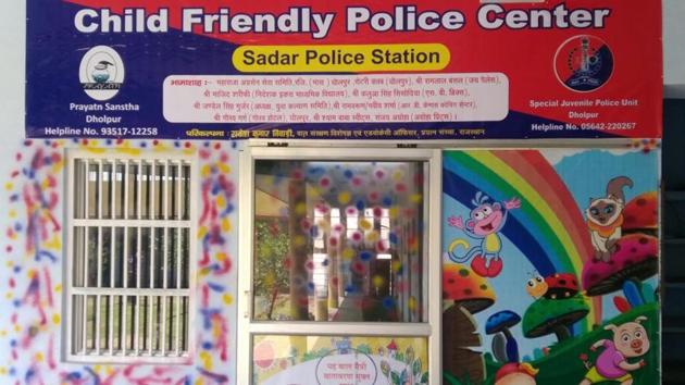 Rajasthan's first child-friendly Sadar police station in Dholpur.(HT Photo)
