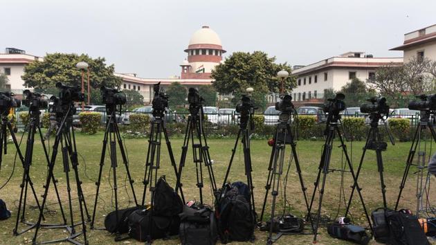 New Delhi, India - Feb. 12, 2018: A view of the Supreme Court in New Delhi, India, on Monday, February 12, 2018. (Photo by Sonu Mehta/ Hindustan Times)(Sonu Mehta/HT PHOTO) New Delhi, India - Feb. 12, 2018: A view of the Supreme Court in New Delhi, India, on Monday, February 12, 2018. (Photo by Sonu Mehta/ Hindustan Times)(Sonu Mehta/HT PHOTO)