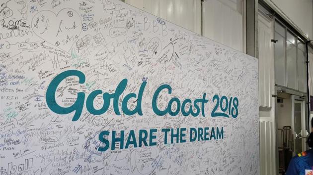 ‘Share the Dream’ is the slogan for the 2018 Commonwealth Games. (HT Photo/B.Shrikant)
