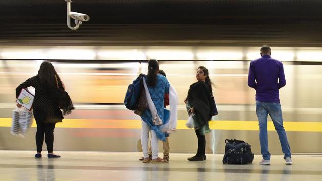 For many residents, the air-conditioned stations also serve as unique public spaces, a break from the city’s malls. The sight of friends and family catching up at stations like Rajiv Chowk for instance is an example of how socialising can become a part of the travelling experience. (Raj K Raj / HT Photo) For many residents, the air-conditioned stations also serve as unique public spaces, a break from the city’s malls. The sight of friends and family catching up at stations like Rajiv Chowk for instance is an example of how socialising can become a part of the travelling experience. (Raj K Raj / HT Photo)
