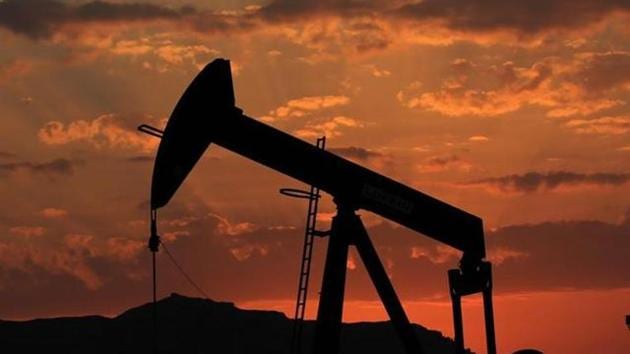 An oil pump at sunset in the desert oil fields of Sakhir, Bahrain. Bahrain announced it has discovered the largest oil and gas field in the history of the small kingdom, which unlike its Gulf neighbours is not energy-rich.(AP File Photo)