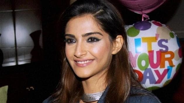 Sonam’s sports luxe look gave us serious flashbacks to the similar-looking outfit Kim wore in August. Scroll for pictures. (PTI File Photo)