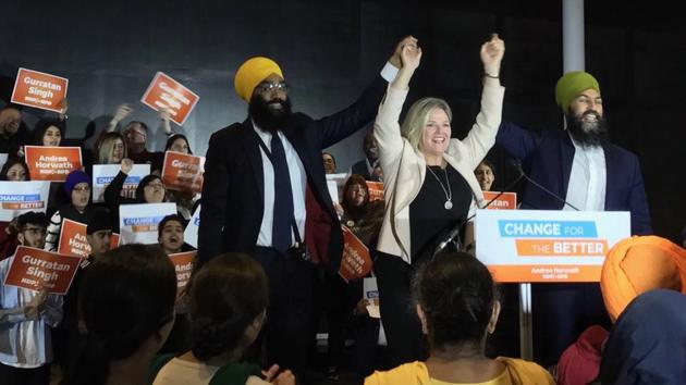 Gurratan Singh last month while announcing he was going to vie for the nomination of the NDP to contest the seat of Brampton East in the upcoming provincial elections.(Gurratan Singh/Twitter)